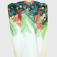 Tropical White Lotus Silk Dress