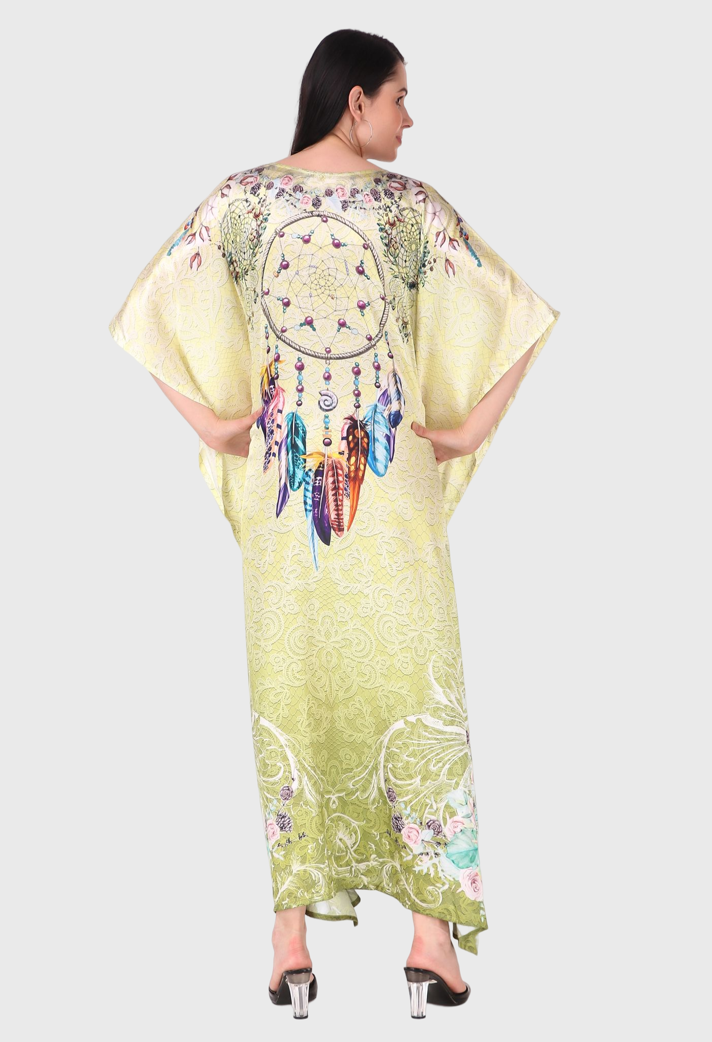 Dreamcatcher Green Lotus Silk Dress