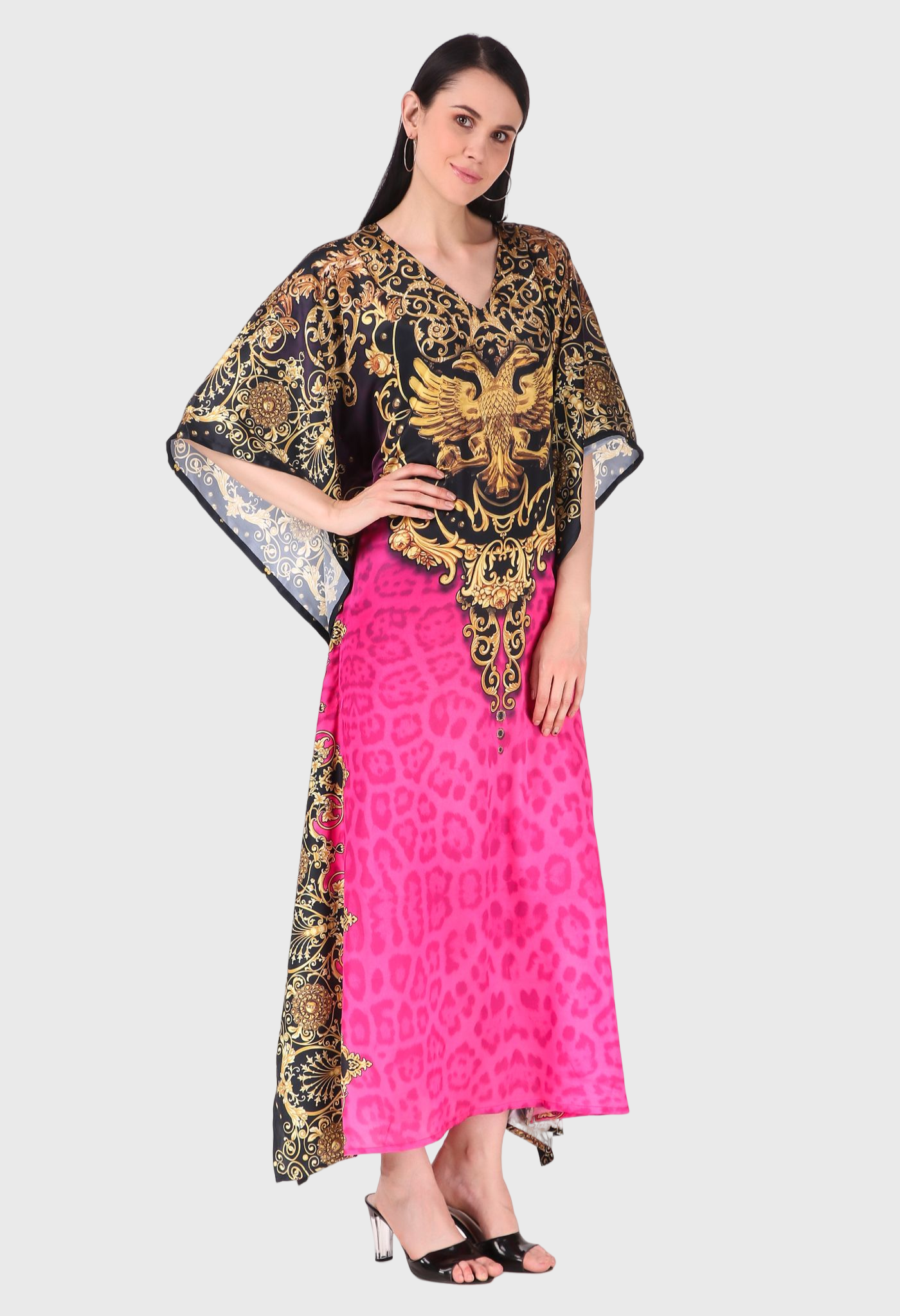 Magenta Lotus Silk Dress