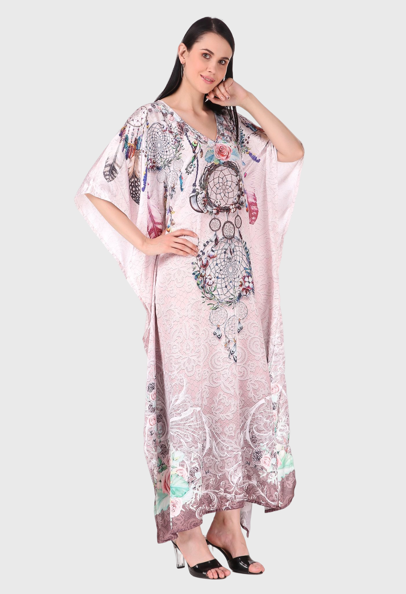  Pink Lotus Silk Dress
